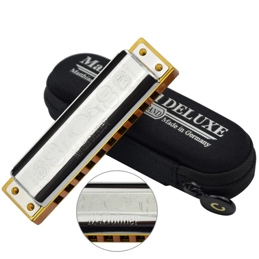 Hohner морской группы Делюкс диатонический 10 отверстий губная гармоника рот органные инструменты Ключ C блюз Арфа перламутровый гребень Музыкальные инструменты