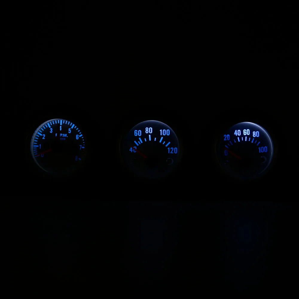 2 дюйма 52 мм тройной тахометр об/мин + Датчик температуры воды Масляный Пресс