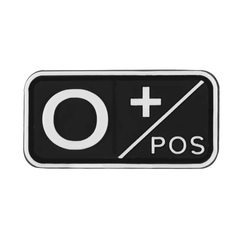 28 3D ПВХ A+ B+ AB+ O+ Положительный POS A-B-AB-O-отрицательный NEG Тип крови группа патч тактический боевой патчи военные резиновые значки - Цвет: 28