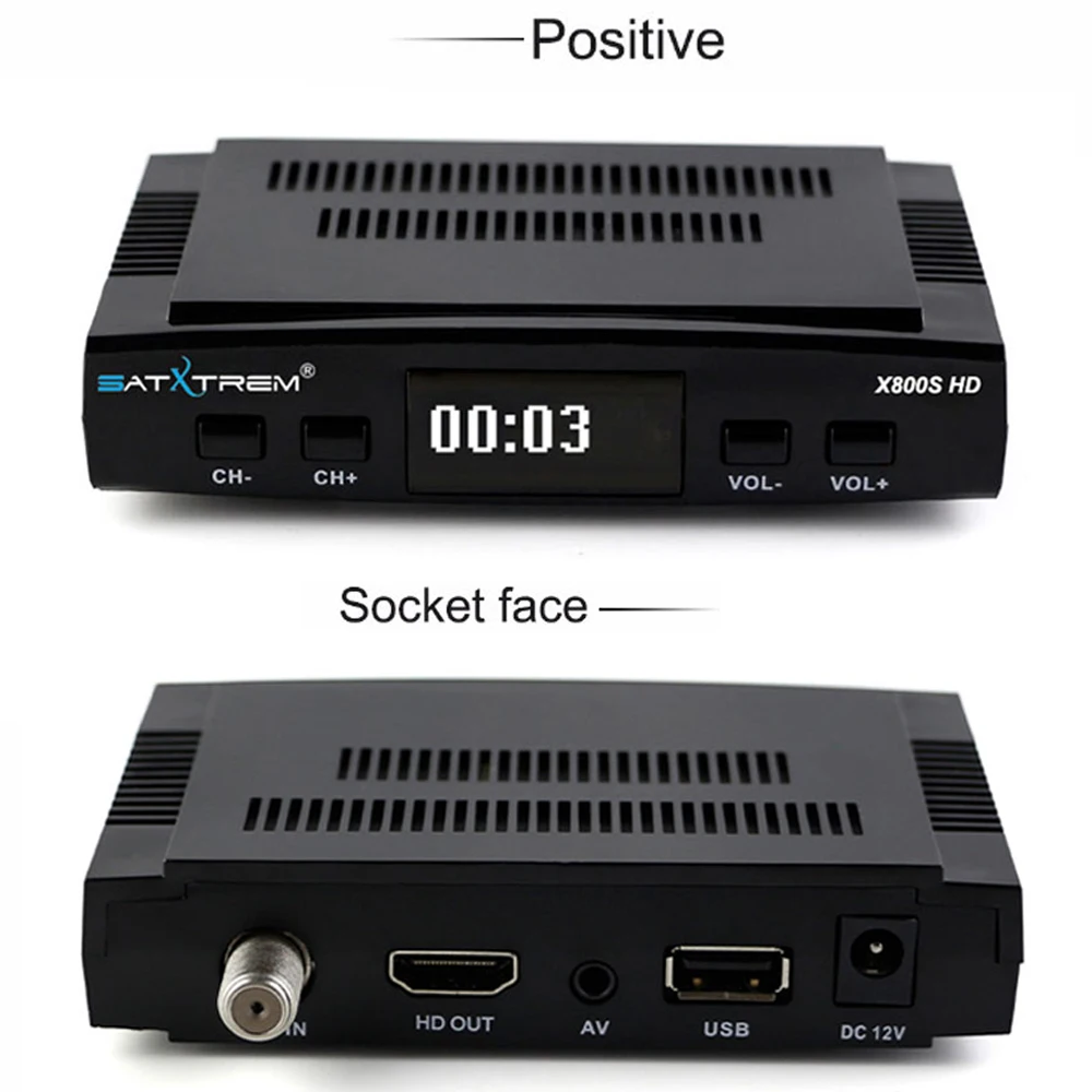 Спутниковый ресивер Satxtrem X800S HD DVB S2 цифровой приёмник 1080P Azamerica Spain ТВ Тернер