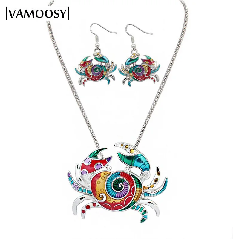 Женские длинные серьги-подвески VAMOOSY оригинальные эмалированные серьги с