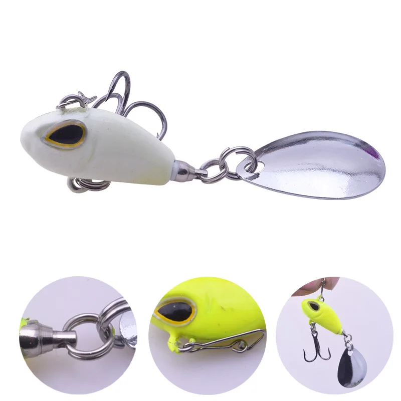 1 шт. металлическая мини Приманка VIB с вращающейся ложкой рыболовная приманка 28 мм