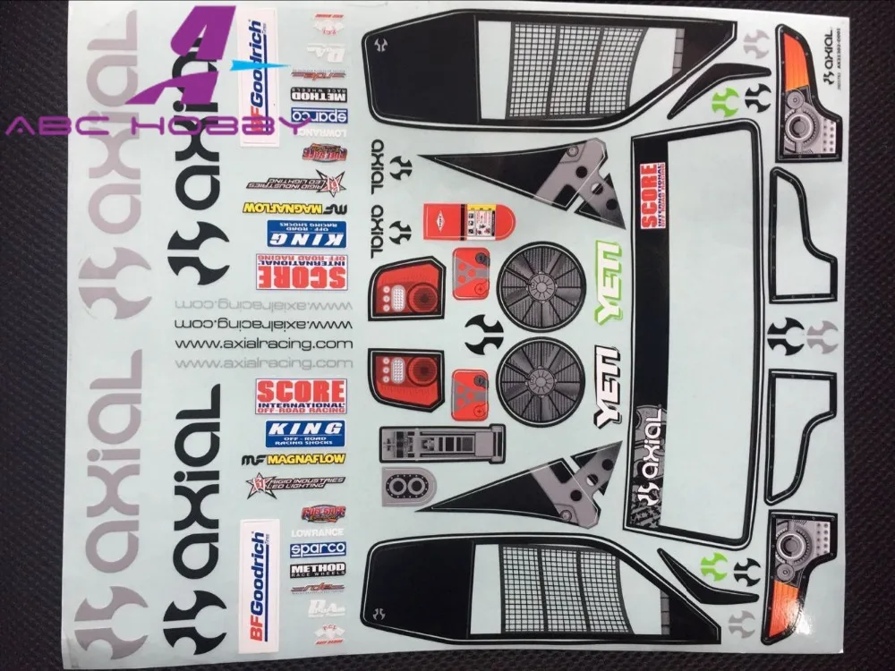 AX90046 AX90046 AX4030 1/10 RC Гусеничный Автомобиль DIY стикер для tamiya cc01 D90 D110 осевой SCX10 II