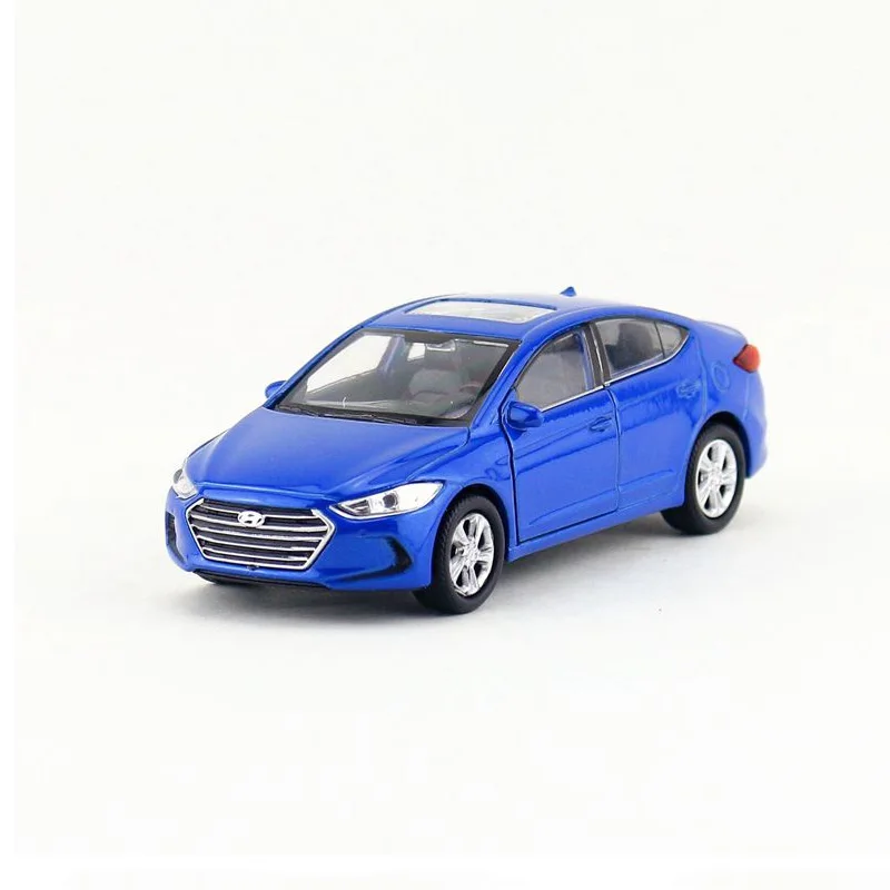 Blue HOMMAT имитация 1:36 hyundai Elantra литая модель игрушечного автомобиля Модель автомобиля литая металлическая коллекция подарок детям оттягивать назад синий - Цвет: Blue