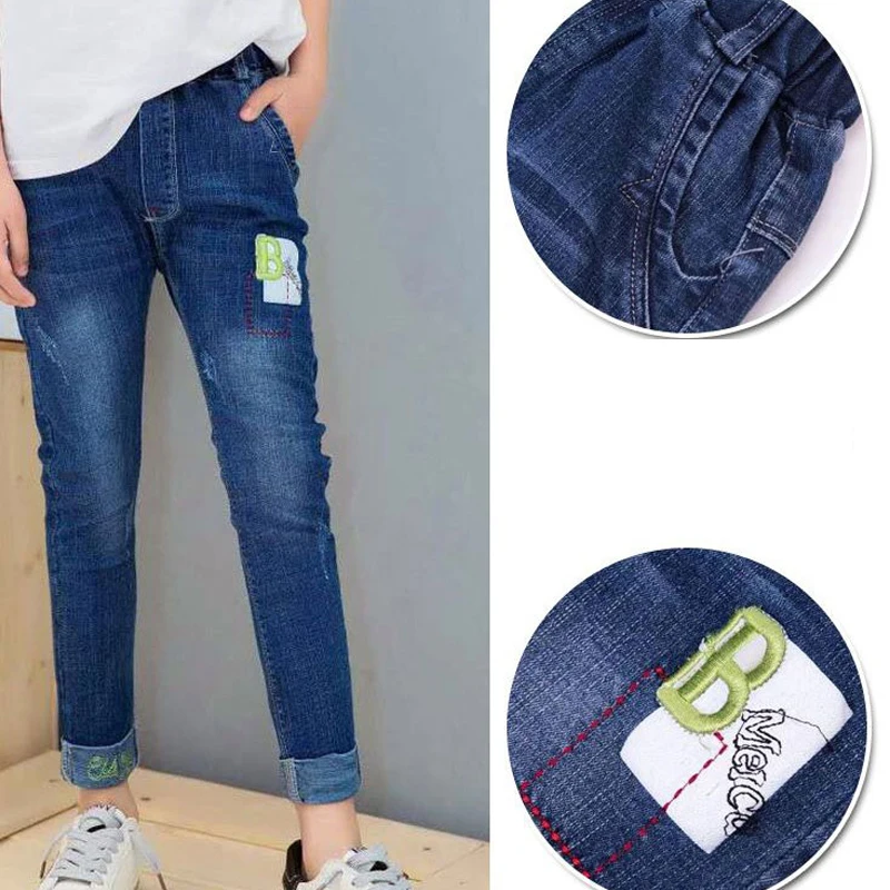 Штаны для мальчиков children'sjeans 2018 Горячие Повседневное весна хлопок талии штаны с