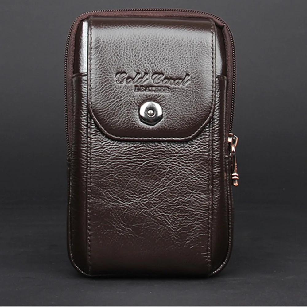 Натуральной кожи Фанни поясная Карманный Кошелек для монет Чехол Хип Высокое