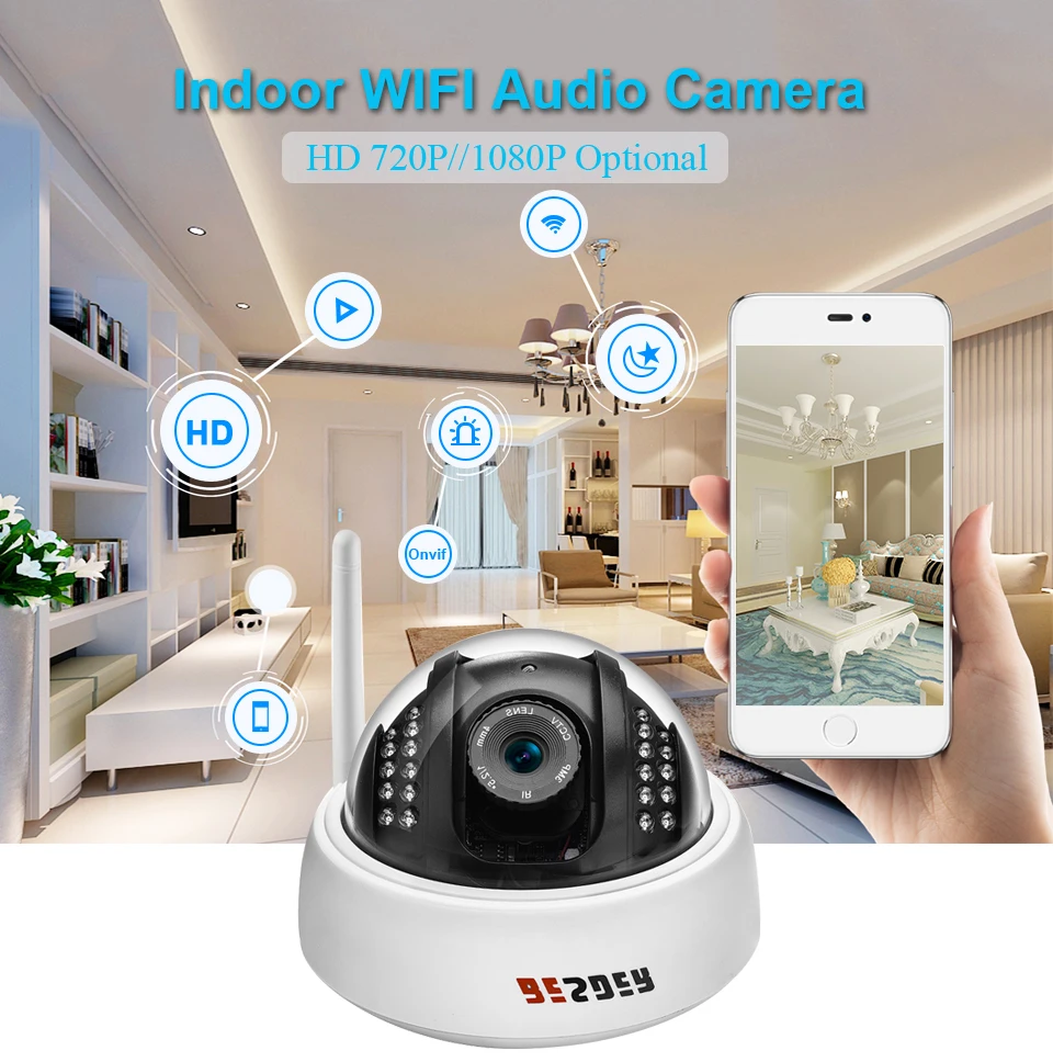 Ip камера видеонаблюдения BESDER 720P 1080P Wi Fi 2 Мп со встроенным микрофоном|Камеры