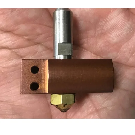 Wanhao запасная часть D6 полная металлическая Горячая головка(включая насадку, полное металлическое горло, алюминиевый блок, 2x M3 винт