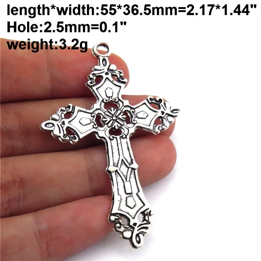 No31-2pcs 21714 Винтажный серебряный крест, крылья Иисуса, подвески, Подвески для изготовления ювелирных изделий, ручная работа, подвески, сделай сам, ожерелье, No25-48 - Окраска металла: No31-2pcs