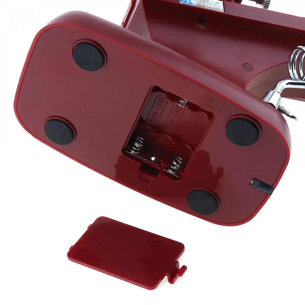 

Magnifiers LED Illuminated Desktop Magnifier Helping Hand Auxiliary Clamp Alligator Clip Stand 2 LED Lights Magnifying Glass