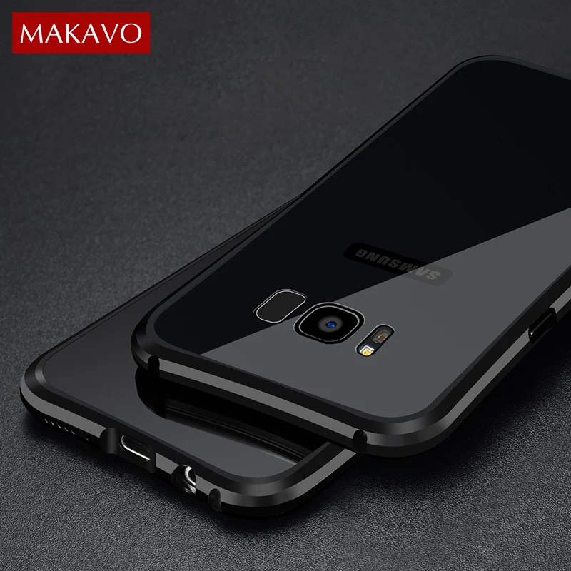 Роскошный чехол для Samsung Galaxy S8/S8 Plus 2 в 1 тонкая металлическая рамка + акриловая