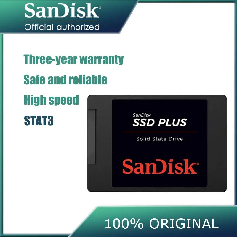 

100% original Sandisk SSD Internal Solid State Disk 120GB 240GB 480GB SATA3 2.5 SSD PLUS Hard Drive for Laptop Desktop PC