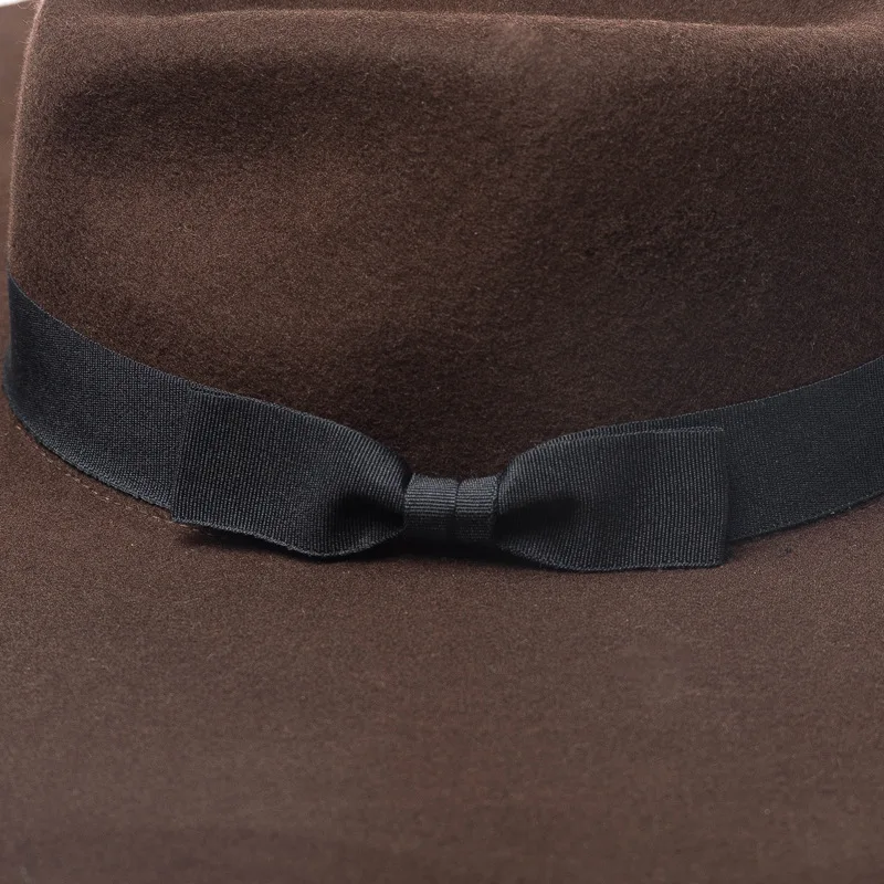 01906-hh8154 британский стиль Зимняя шерстяная сплошная ветровая Шляпа Fedora для мужчин и женщин Панама джазовая, шляпа