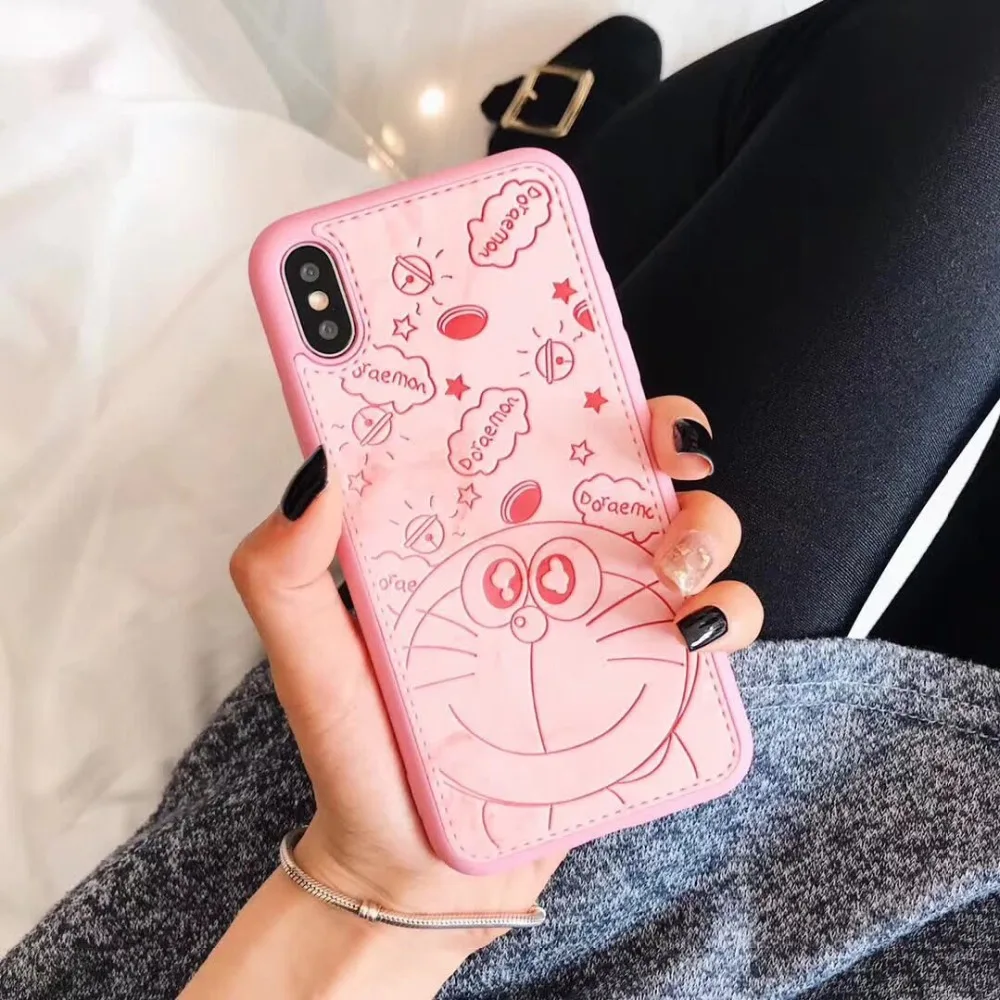 Милый 3D чехол для iPhone X 8 7 6 6s Plus Модный японский стиль чехлы из искусственной кожи