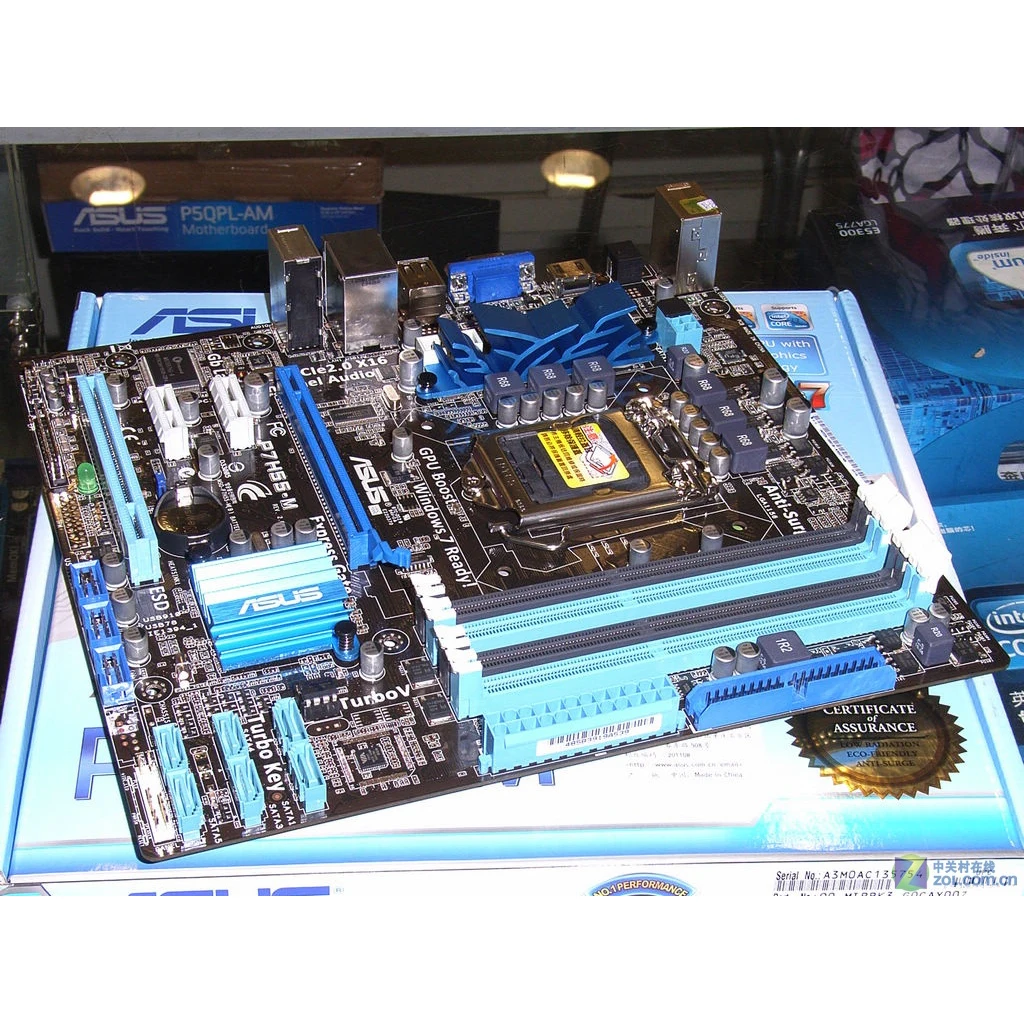 Розетка LGA 1156 для Intel H55 ASUS P7H55 M оригинальная материнская плата uATX HDMI VGA 4 DDR3 16 ГБ