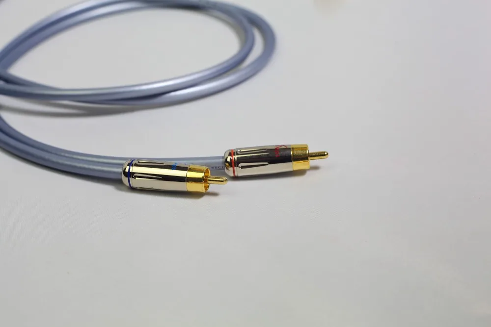 Hi Fi MPS X 22B HiFi 99.9997% OFC + посеребренный 24K позолоченный штекер RCA разъем аудиокабель DVD