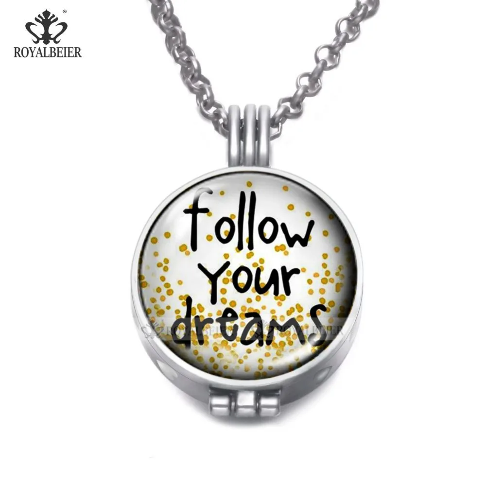 Ожерелье с буквенным принтом RoyalBeier Follow Your Dreams подвеска сделай сам ожерелье