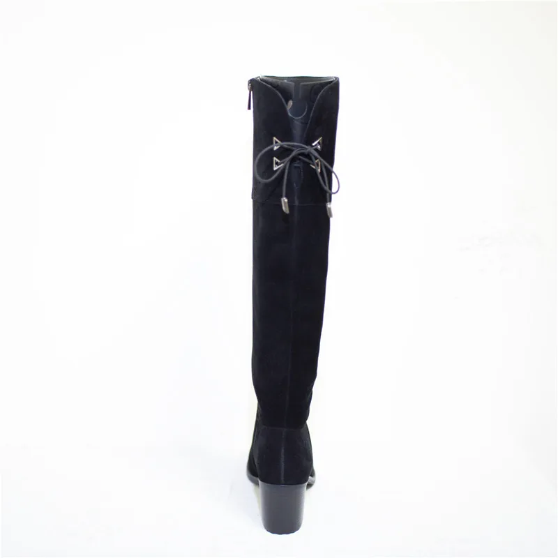 Pritivimin fn79 дамы kide замши Bottes Femme зимние женские ручной работы Теплые Натуральная шерсть внутри на обувь для девочек выше колена высокие сапоги