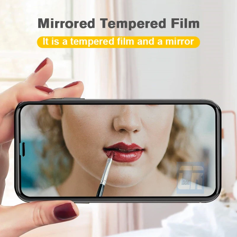 Роскошное зеркальное защитное стекло 8D для iPhone 7 8 6 6S Plus Защита экрана X XS Max XR