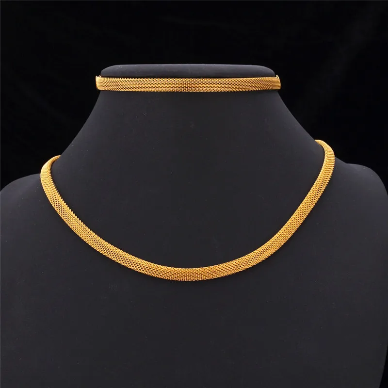 Комплект из колье и серёг нержавеющей стали браслета | Украшения аксессуары