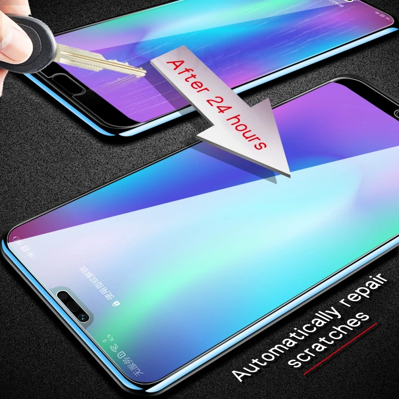 Мягкая защитная гидрогелевая пленка для Huawei Honor 10 Lite/V20/8C/Play/7C/7A Pro/7C/5 7 RU/9X Pro Y6/Y7