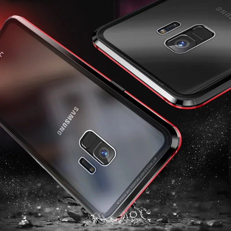 Магнитный металлический чехол с полной защитой 360 градусов для Samsung Galaxy S8 S9 S10 Plus