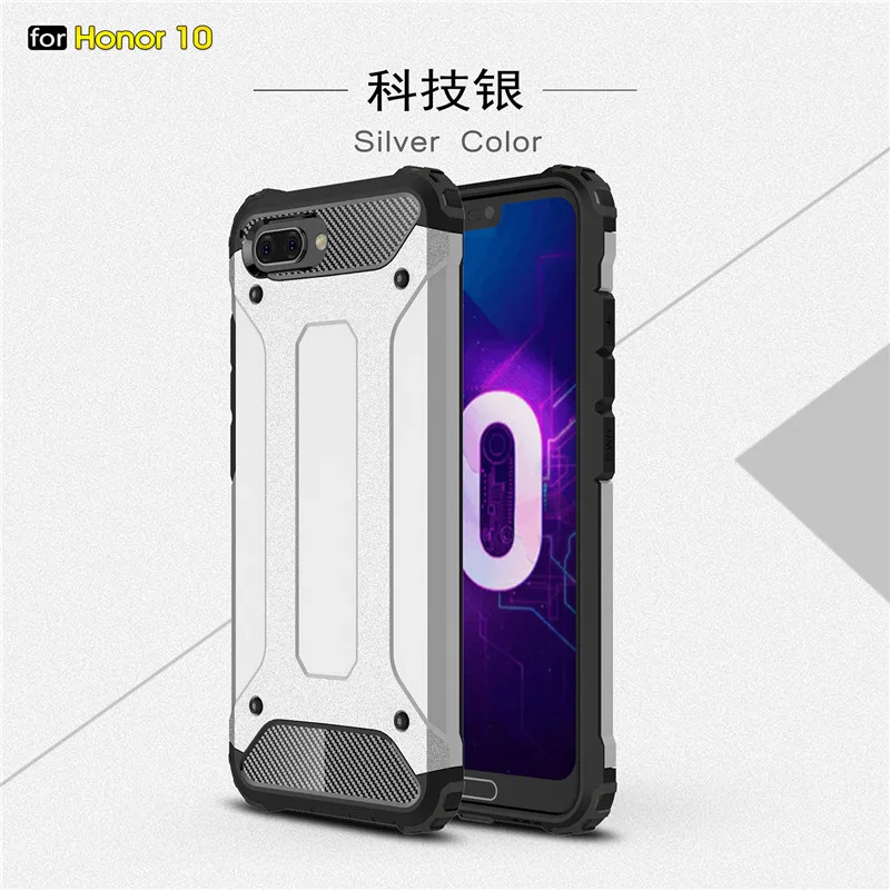 Для подходящих чехлов Huawei Honor 10 чехол WolfRule TPU и PC армированный бампер для телефона