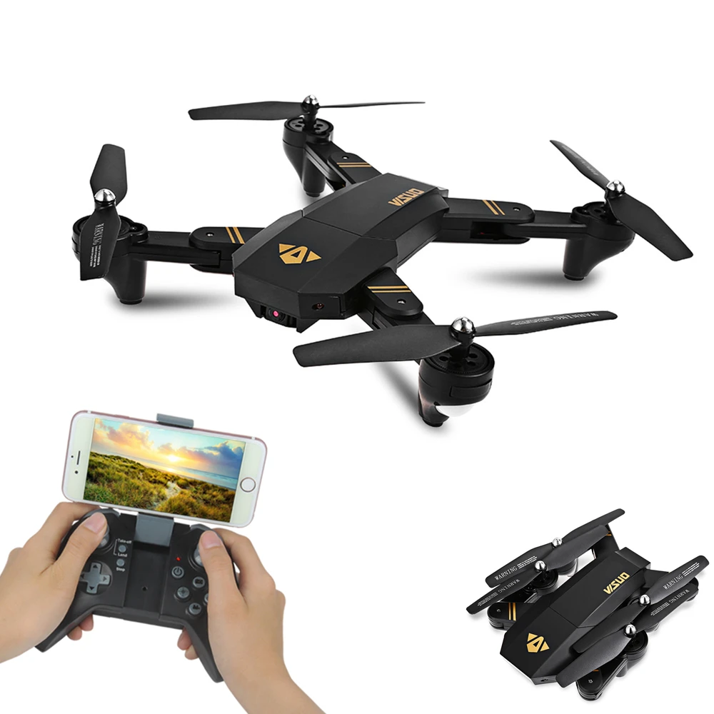 TIANQU VISUO XS809W Квадрокоптер мини складной селфи Дрон с Wi Fi FPV 0.3MP/2MP камерой удержание
