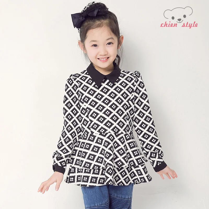 2014 spring new girls long-sleeved T-shirt shirt primer Korean dress children dresss | Детская одежда и обувь