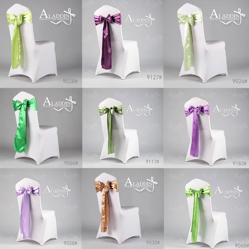 100 шт. Свадебные украшения атласная стул створки в гостинице Банкетный