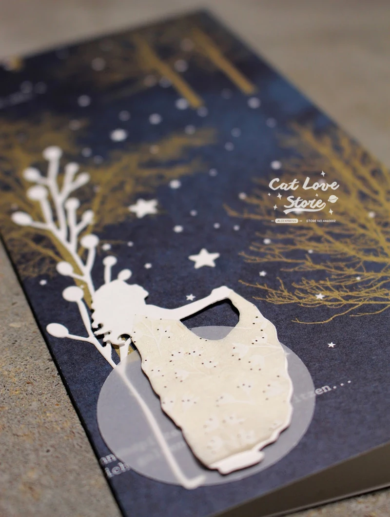 Милые металлические режущие штампы для девочек трафареты DIY бумажные карточки