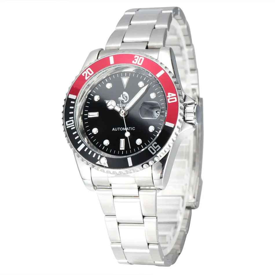 Часы наручные SEWOR Мужские механические брендовые Роскошные спортивные