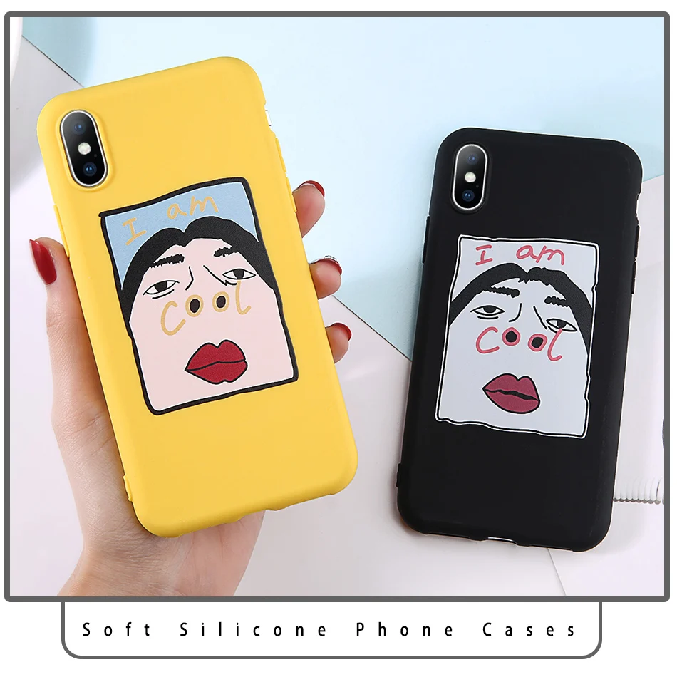 Lovebay чехол для телефона для iPhone 11 6 6 S 7 8 Plus X XR XS 11Pro Max милый мультяшный буквенный олень смайлик Мягкий ТПУ чехол для iPhone