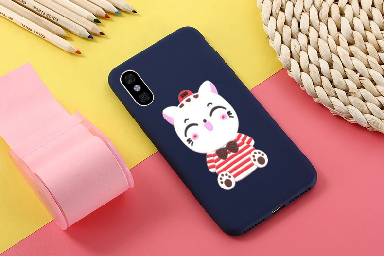 Мягкий защитный чехол для телефона из ТПУ ярких цветов iPhone 8 7 Plus 6 s полосатый узор