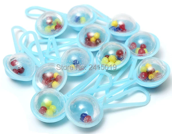 Симпатичные недорогие погремушки для детей длина 4 см 1-1/2 дюйма голубые и розовые