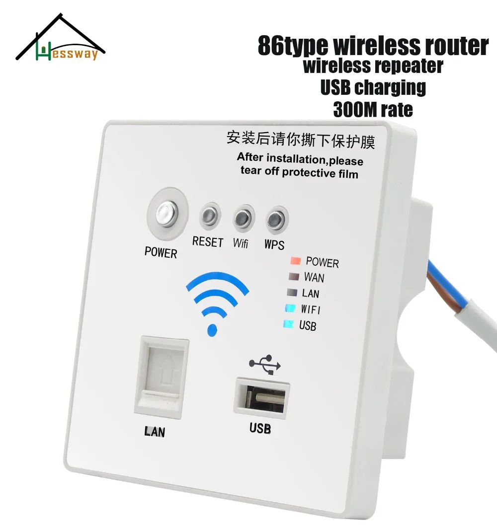 86 стандартная новая настенная Встроенная розетка wifi беспроводной маршрутизатор