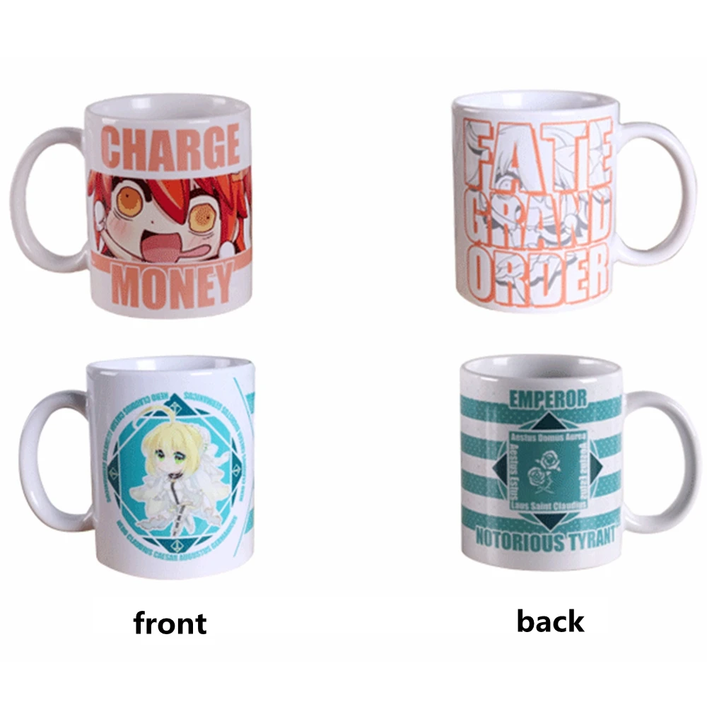 Anime JK Fate Grand Order Gudako Nero Claudius Saber Cosplay Mug Fujimaru Ritsuka Ceramic Daily Drink Mark Cup Gift