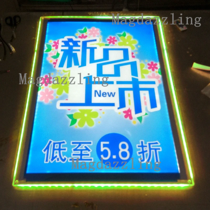2017 новое поступление 24 &quotx 36&quot тонкая акриловая рамка RGB LEDS Avertising Light Box цвет