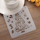 Рождественская елка DIY ремесло полые многослойные трафареты для настенная живопись штамп для скрапбукинга альбом декоративная Тиснение бумажная карта #3