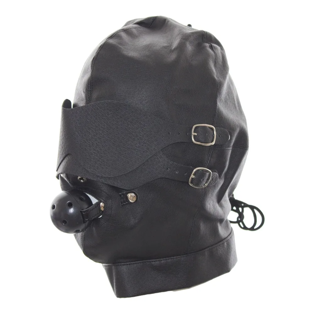 Лидер продаж маски для глаз шарики рта из ПВХ кожаные удерживающие головные