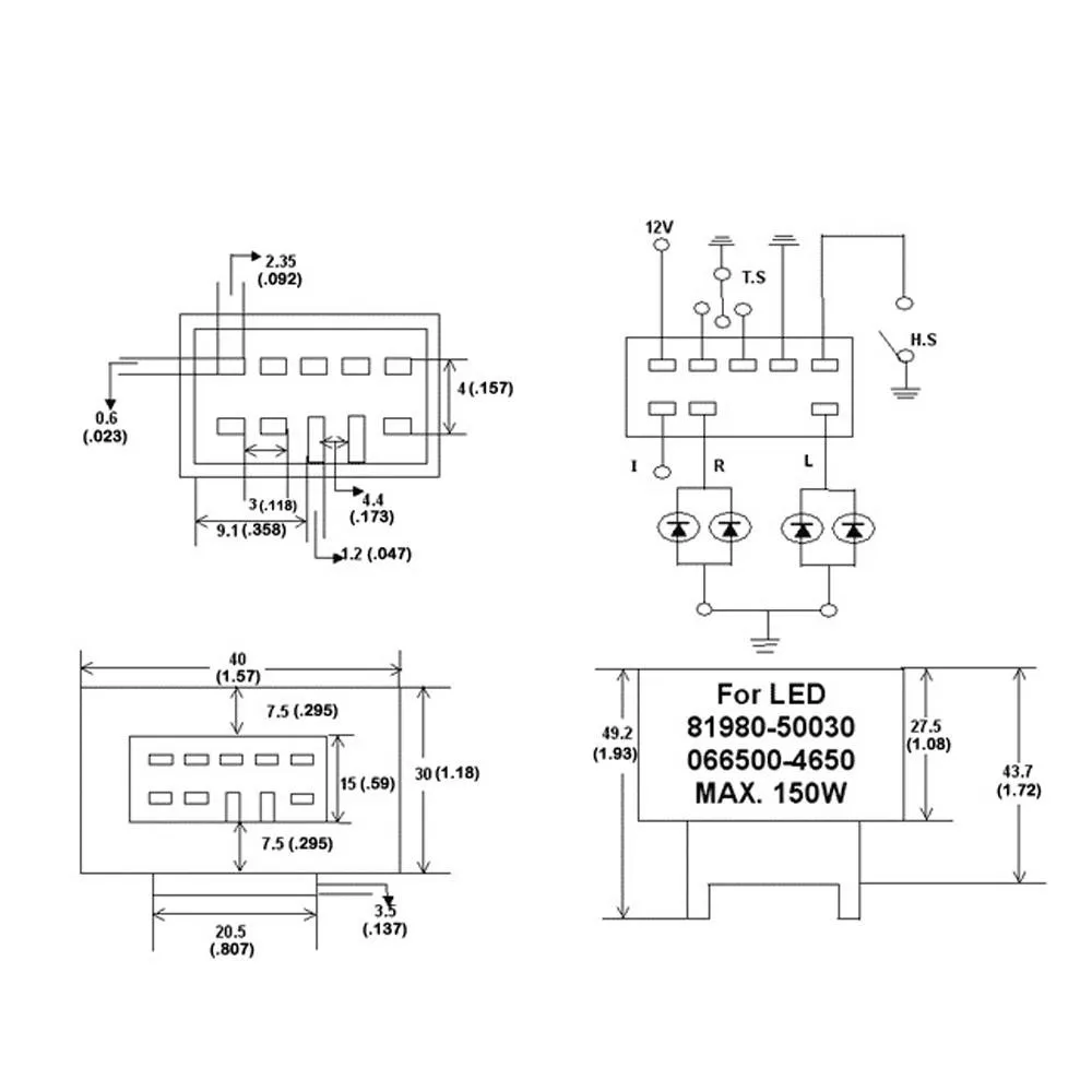 Новый 8 Pin LED Flasher реле Fix для Lexus Toyota Scion светодиодный указатель поворота