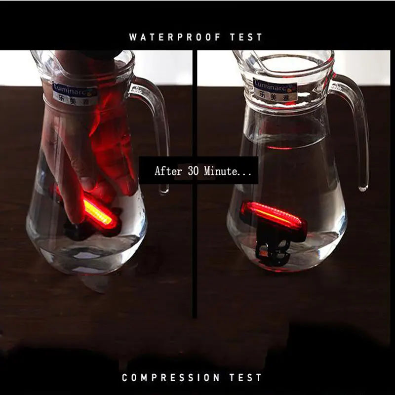 Велосипедный задний фонарь Cob велосипедный светодиодный Перезаряжаемый USB