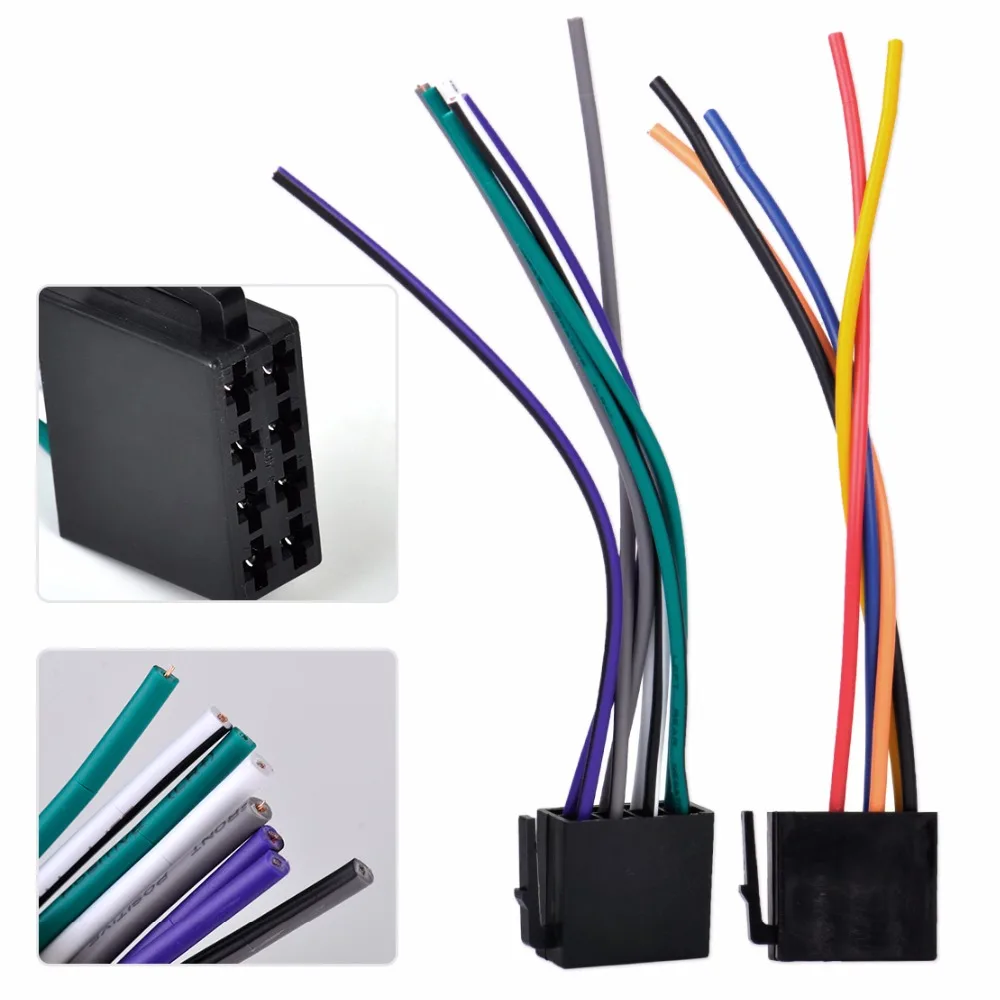 

DWCX Universal ISO Wire Harness Female Adapter Connector Cable Radio Wiring Connector Adapter Plug Kit for Car Stereo System