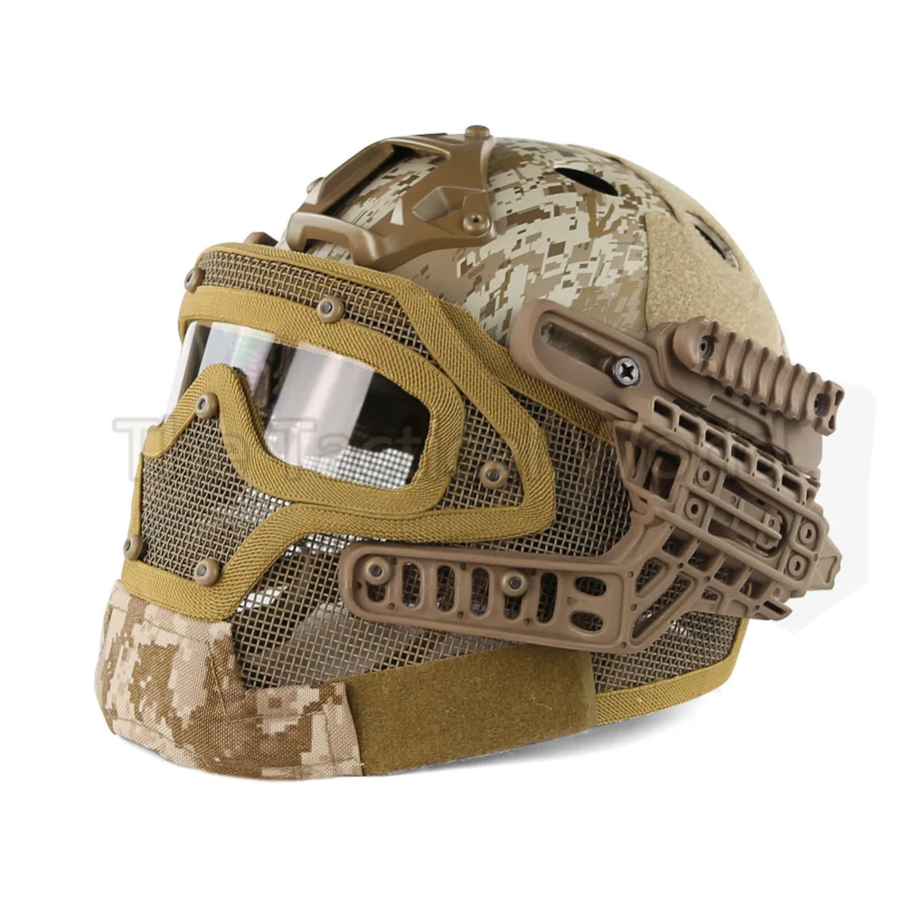 

Hunting Tactical G4 System Helmet ABS Full Face Mask With Goggle Military Airsoft Paintball Army Fast Helmet Gear Accessories