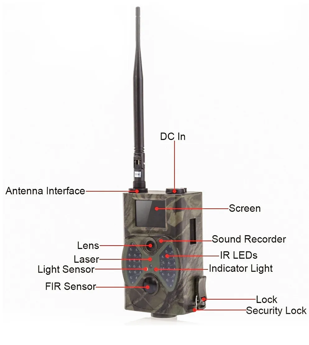 Камера видеонаблюдения для охоты 12MP MMS GPRS GSM беспроводная скрытая | Спорт и