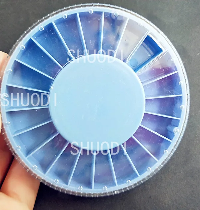 22 отверстия в круглой контейнерной коробке для стоматологических