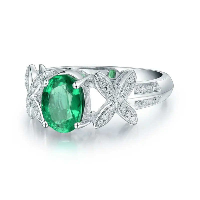 LOVERJEWELRY женские кольца натуральный зеленый изумруд обручальное кольцо с