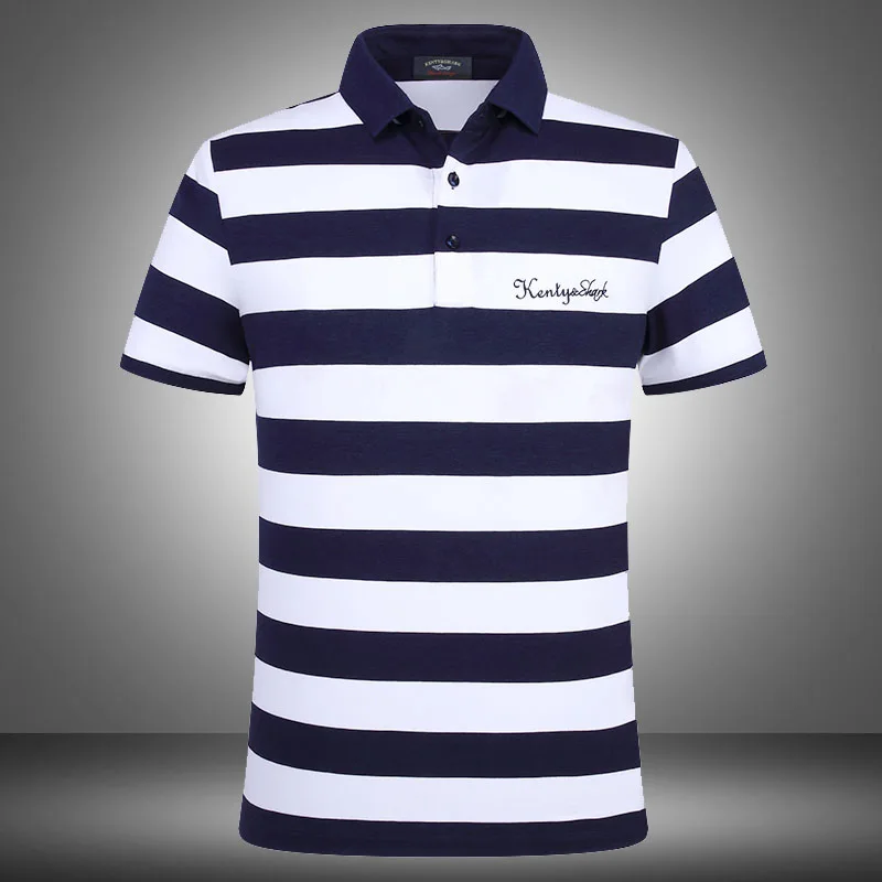 Новая мужская футболка 2018 летняя хлопковая Футболка с отложным воротником