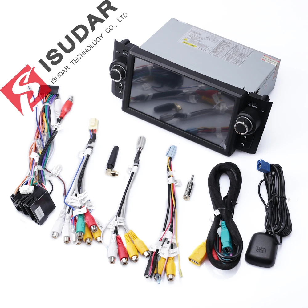 Isudar автомобильный мультимедийный плеер gps Android 9 Радио 1 Din DVD Automotivo для