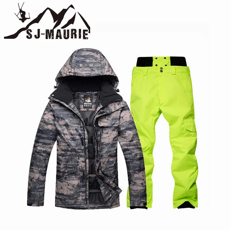 15 видов цветов мужские водонепроницаемые термальные лыжные куртки + штаны для
